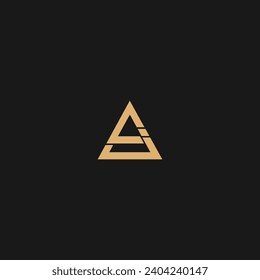 Creative simple Initial Letters AJ Triangle Logo Designs Bundle Vector,

