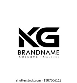 creative simple initial letters KG logo monogram style