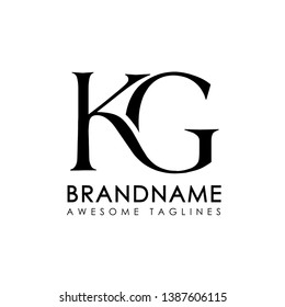 creative simple initial letters KG logo monogram style