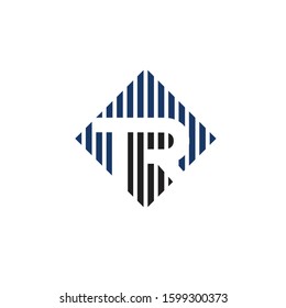 creative and simple initials letter TR logo
