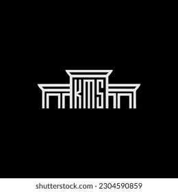Creative simple KMS APARTMENT Logo design concept suitable for a company card, print, digital, id card, identity card, and other purposes  