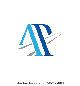 creative and simple letter AP logo