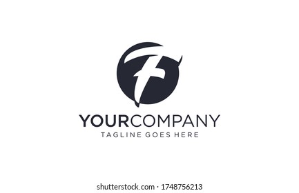 Creative and simple letter F for icon or company or business logo design vector editable

