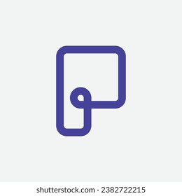 creative and simple letter P line initial modern logo design template