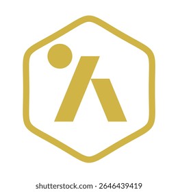 
Creative and simple letter a with people icon vector