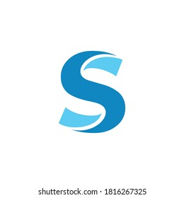 creative simple letter s business tech logo vector