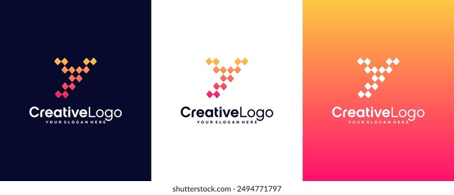 Creative and simple letter Y logo design vector template