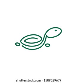 creative simple line art snake 