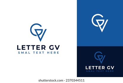 Creative Simple Line Initial Letter G V Diagram Finance Invest Global Venture Logo Branding Template