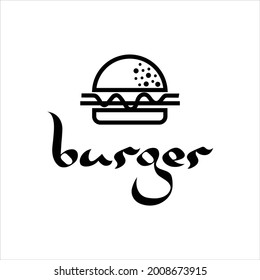 creative simple logo design  burger