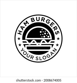 creative simple logo design  burger
