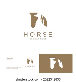 creative simple logo design duck horse