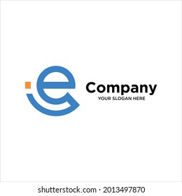 creative simple logo design EI  