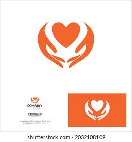 creative simple logo design healt love