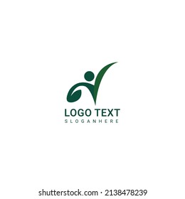 creative simple logo design healt love
