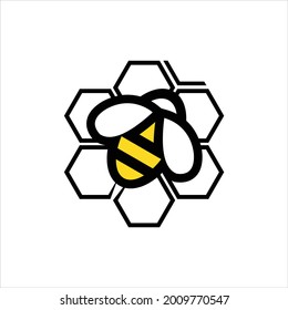 kreatives, einfaches Logo-Design Honigbiene
