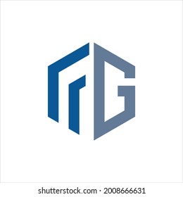 creative simple logo design initial FG