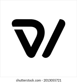 creative simple logo design initial DW