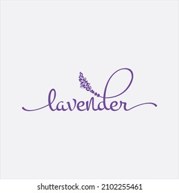 lavanda de diseño de logotipo sencillo creativo