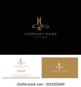 letra de diseño de logotipo simple creativo n
