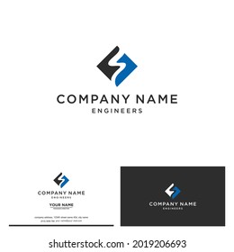 letra de diseño de logotipo simple creativo