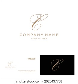 creative simple logo design letter C horse
