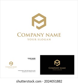 kreatives, einfaches Logo-Design-Brief pm oder mp