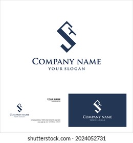 letra de diseño de logotipo simple creativo jf 