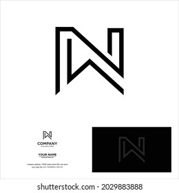 creative simple logo design  letter NW
