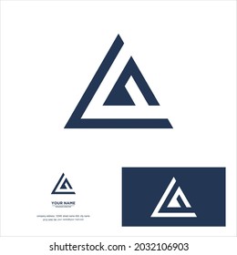 creative simple logo design letter AG