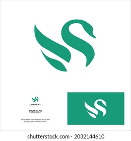 kreativer, einfacher Logo-Design-Brief S swan