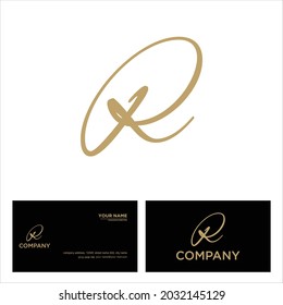 creative simple logo design letter R