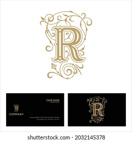 letra de diseño de logotipo simple creativo R