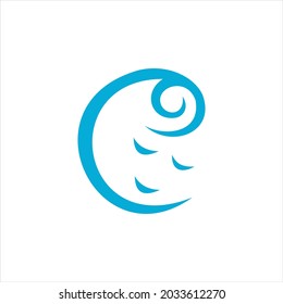 creative simple logo design letter C baby