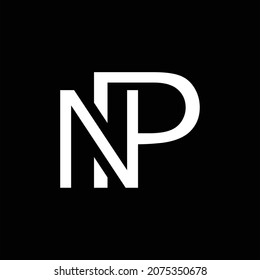 creative simple logo design letter NP