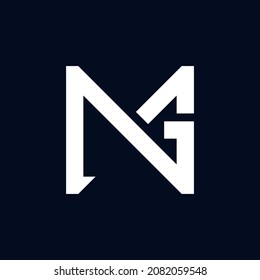 creative simple logo design  letter NG