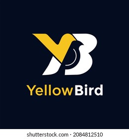 creative simple logo design letter YB 
