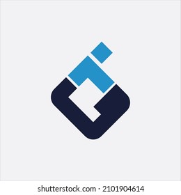 letra de diseño de logotipo simple creativo GT