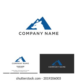 creative simple logo design mountain fox