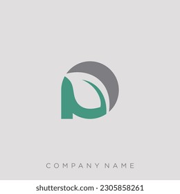 creative simple logo design P leaf