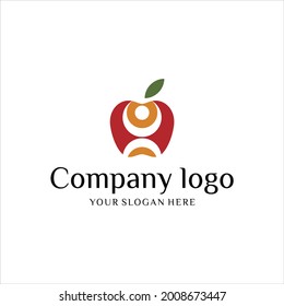 creative simple logo design  people fruit