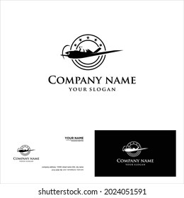creative simple logo design plane