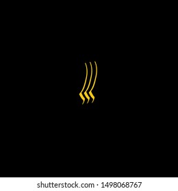 Creative  simple logo icon with gold color . Creative Design concept for business, technology, finance, network, start up and more brand.