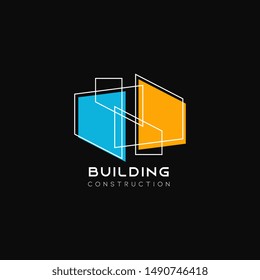 Creative and simple logo of property, architect, and insignia. Icon abstract minimalist design with urban style vector illustration.