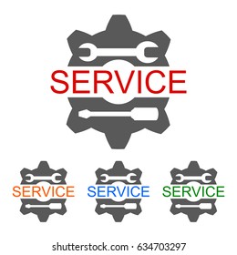 Creative simple logo service - stock vector