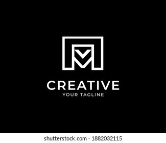 Creative Simple M, Initials, Corporate Vector Logo Template