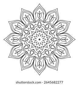 creative simple mandala digin with white background