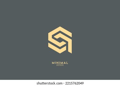 Creativo y sencillo icono del Monograma de Letras Mínimas CQ, con logotipo QC.
