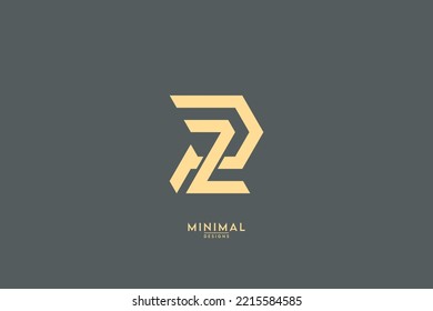 Creative simple minimal Letters ZP, PZ Logo Monogram icon.