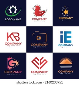 Creative Simple Minimalist And Letter Logo Collection, Premium Concept And Custom Design For Business Or Personal Company.